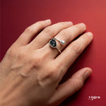 Dainty Oval Wrap Ring with Authentic Raw Meteorite