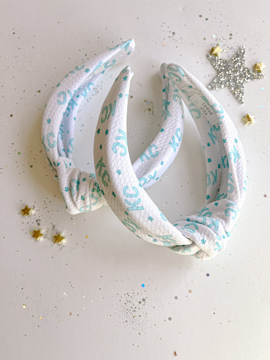 Teal KC Current Knotted Headband