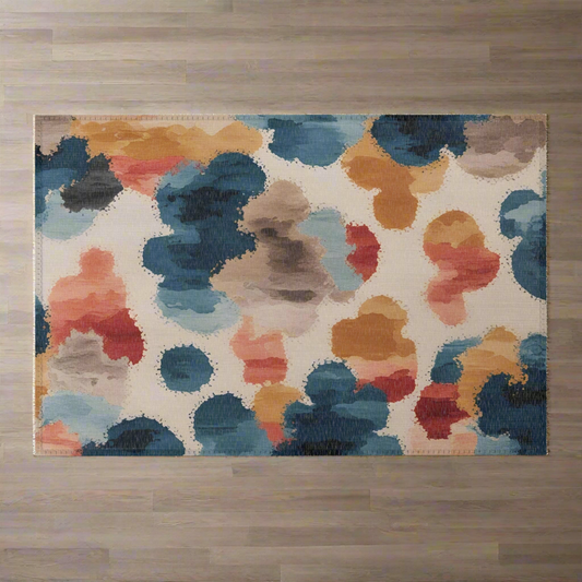 Watercolor Blotch Rabbit Mat