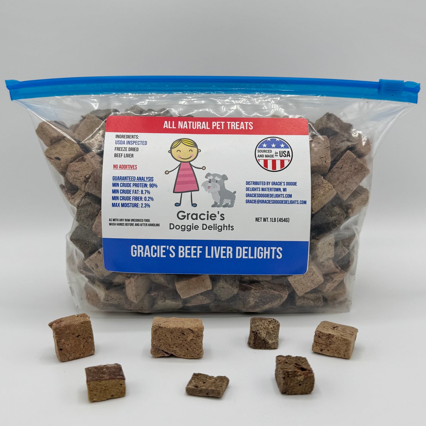 Gracie's Beef Liver Delights Freeze Dried Dog Treats