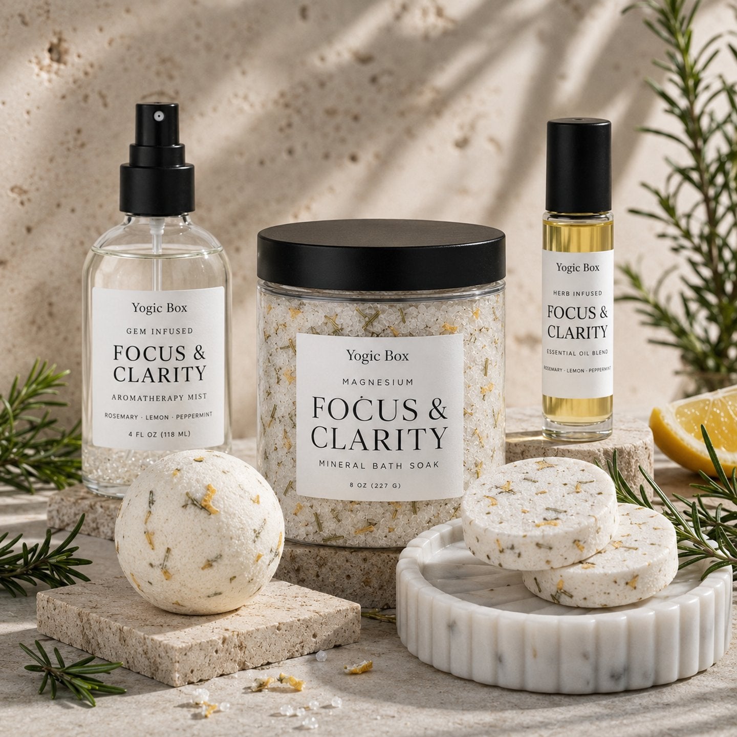 Gem Infused Focus & Clarity Aromatherapy Mist | Pillow Spray