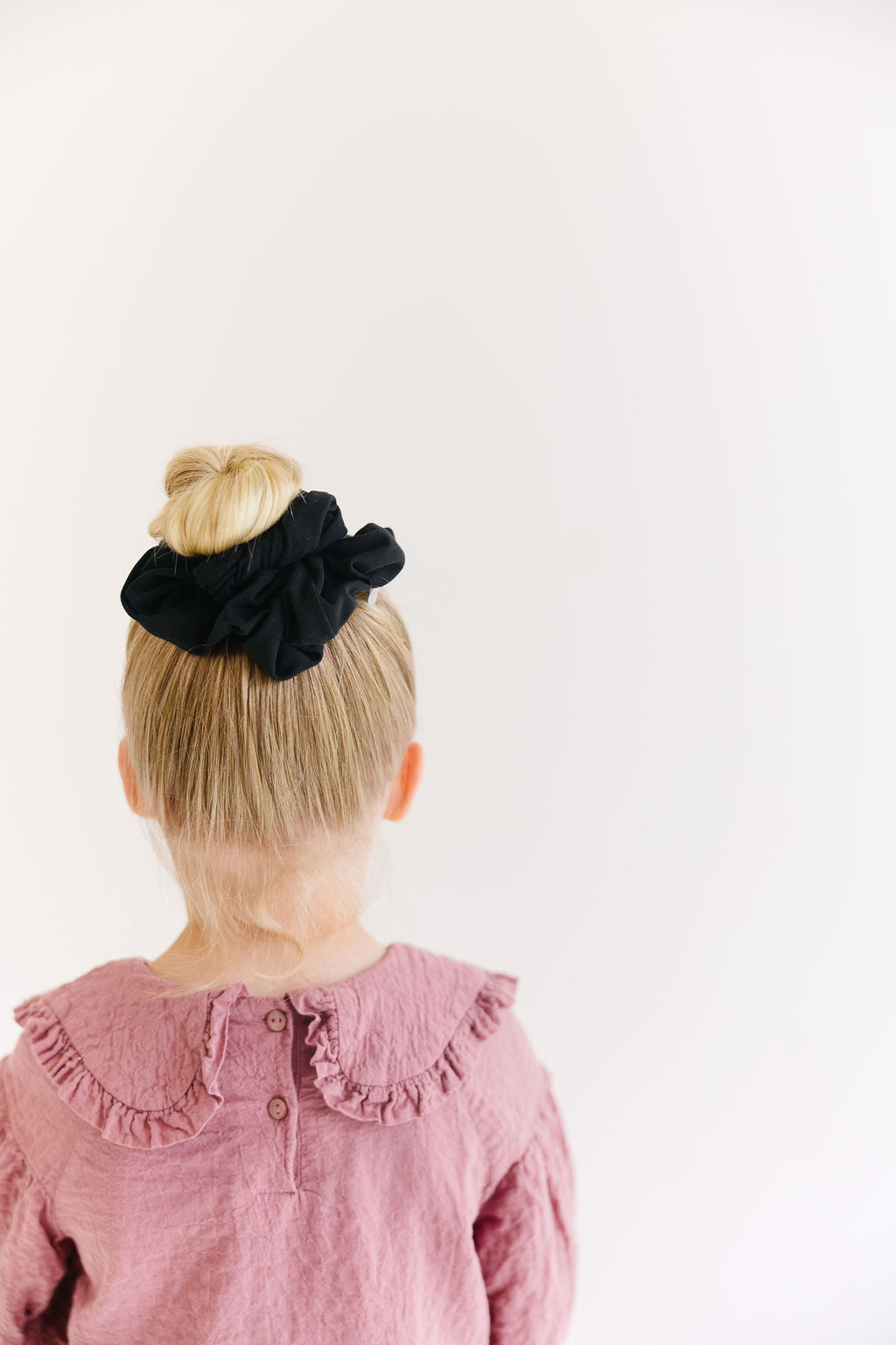 Blue Solid Oversized Scrunchy