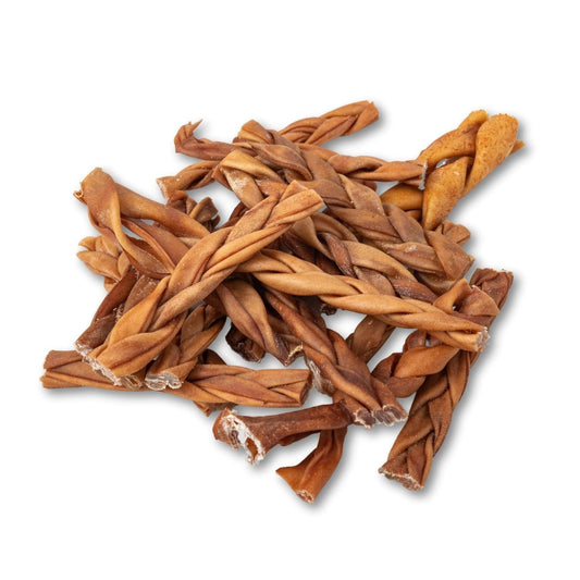 6" Braided Beef Collagen Sticks for Dogs, 25-Pack
