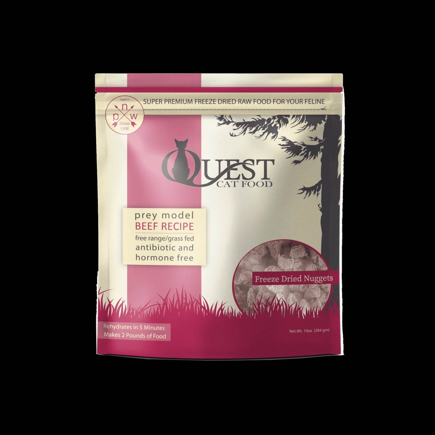 Steve's Real Food Cat Quest Freeze Dried Raw Nuggets Beef 10 oz