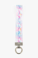 Pink and Blue Wristlet Keychain
