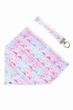 Pink and Blue Tribal Dog Bandana & Matching Keychain
