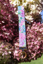 Hydrangea Haven Wristlet Keychain