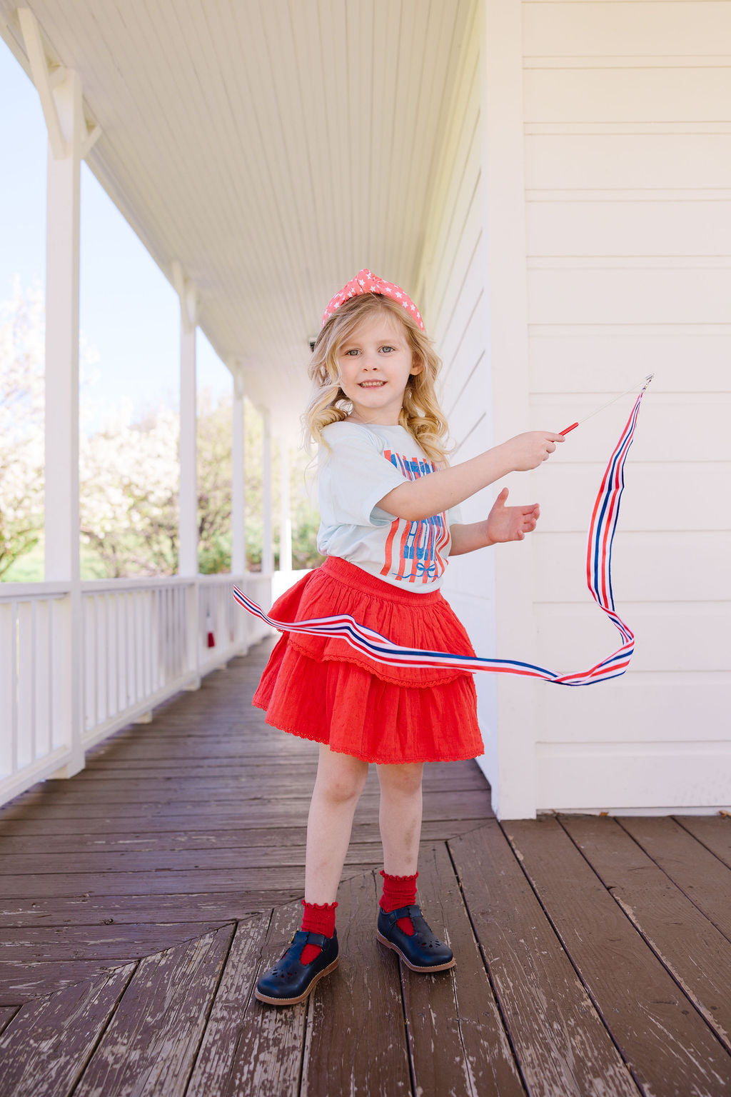 Red Star Knotted Headband