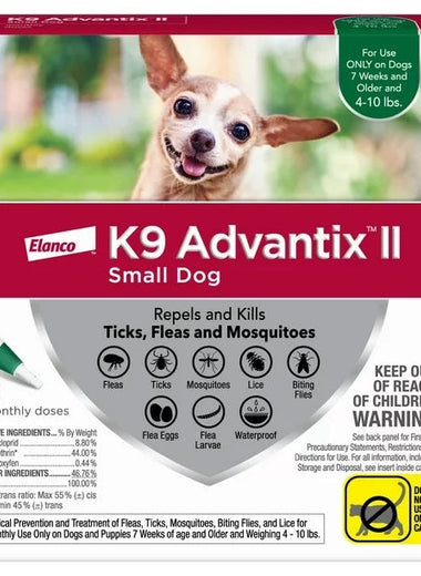 K9 Advantix Ii Dog Small Green 2-Pack