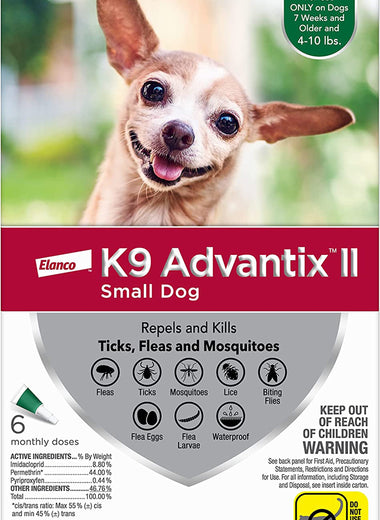 K9 Advantix Ii Dog Small Green 6-Pack