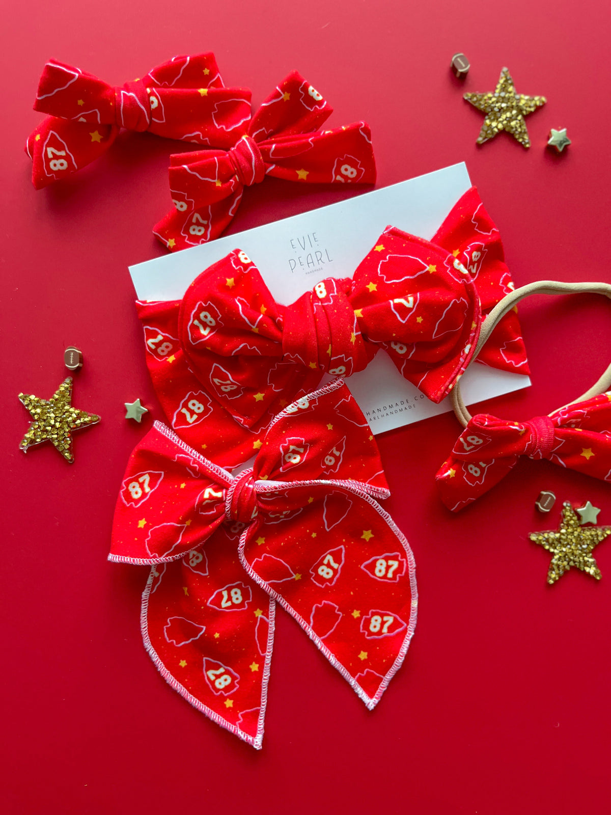 Red 87 Arrowhead Oversized Bow