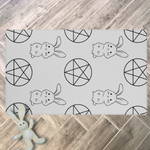 Pet Playpen Floor Mat Rug, Goth Grey