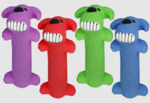 Multipet Loofa Latex Dog Toy - Colors Vary