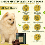 8-in-1 Daily Multivitamin Bites for Dogs – All-in-One Health Support, 120 Soft Chews