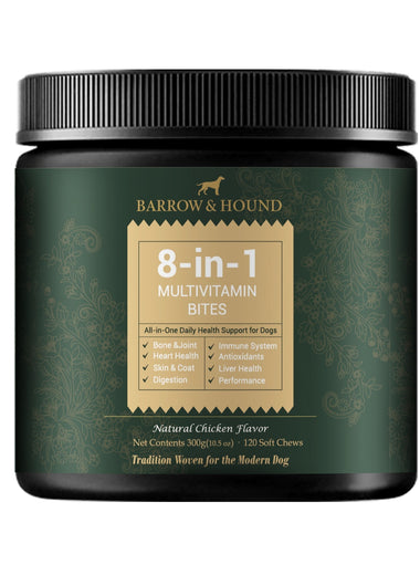 8-in-1 Daily Multivitamin Bites for Dogs – All-in-One Health Support, 120 Soft Chews