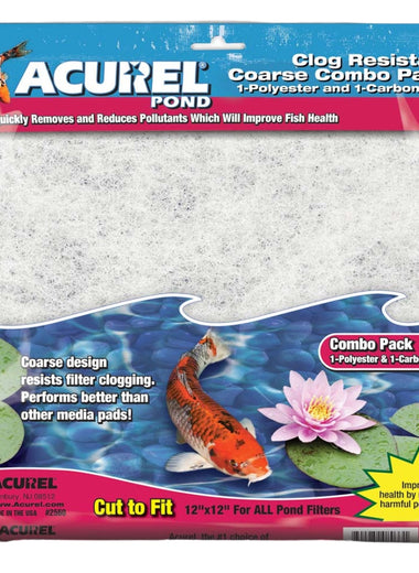 Acurel Coarse Combo Pack Polyester & Carbon Media Pad 1ea/12 In X 12 in, 2 pk