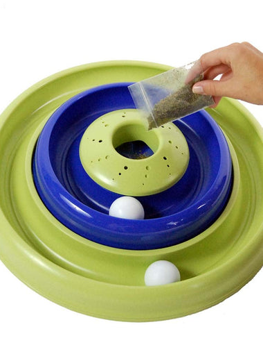 Bergan Catnip Hurricane Cat Toy Green; Blue