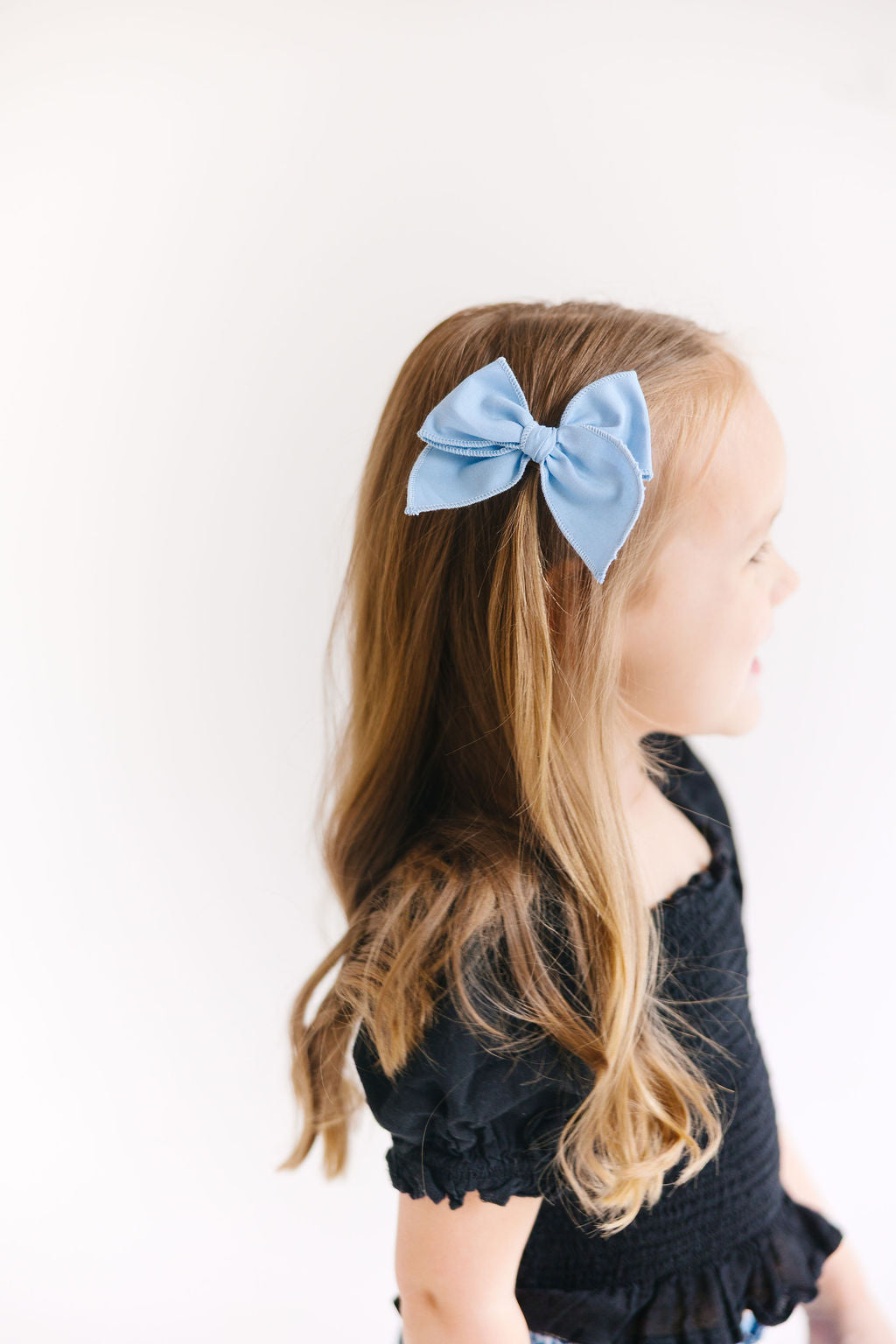 Blue Solid Small Bow