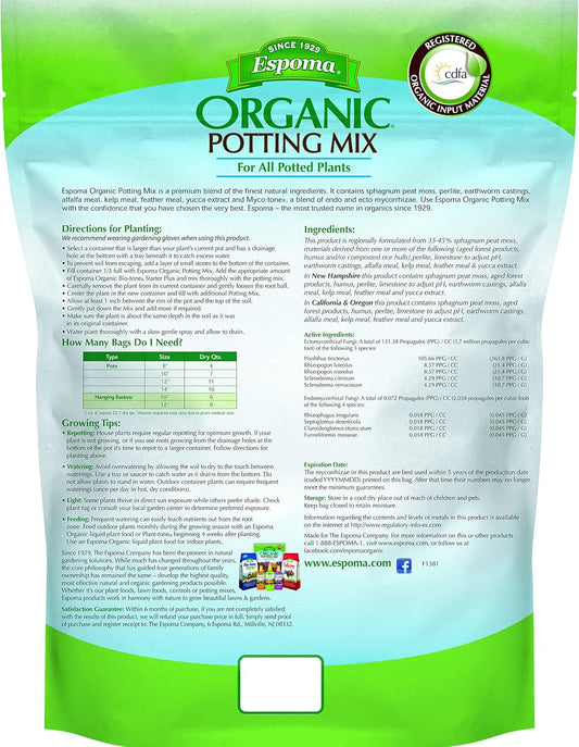 Espoma Organic Potting Mix (8Qt) 2Pk