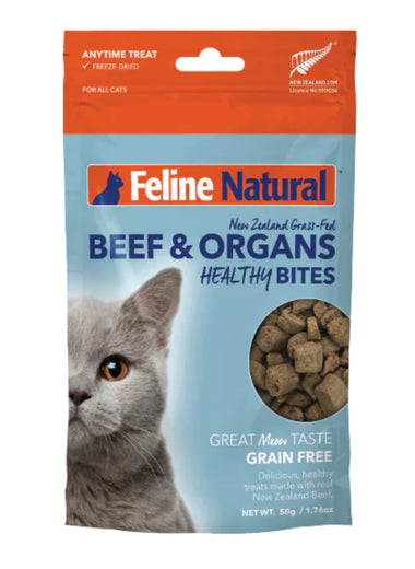 Feline Natural Cat Freeze-Dried Healthy Bites Beef 1.76oz.