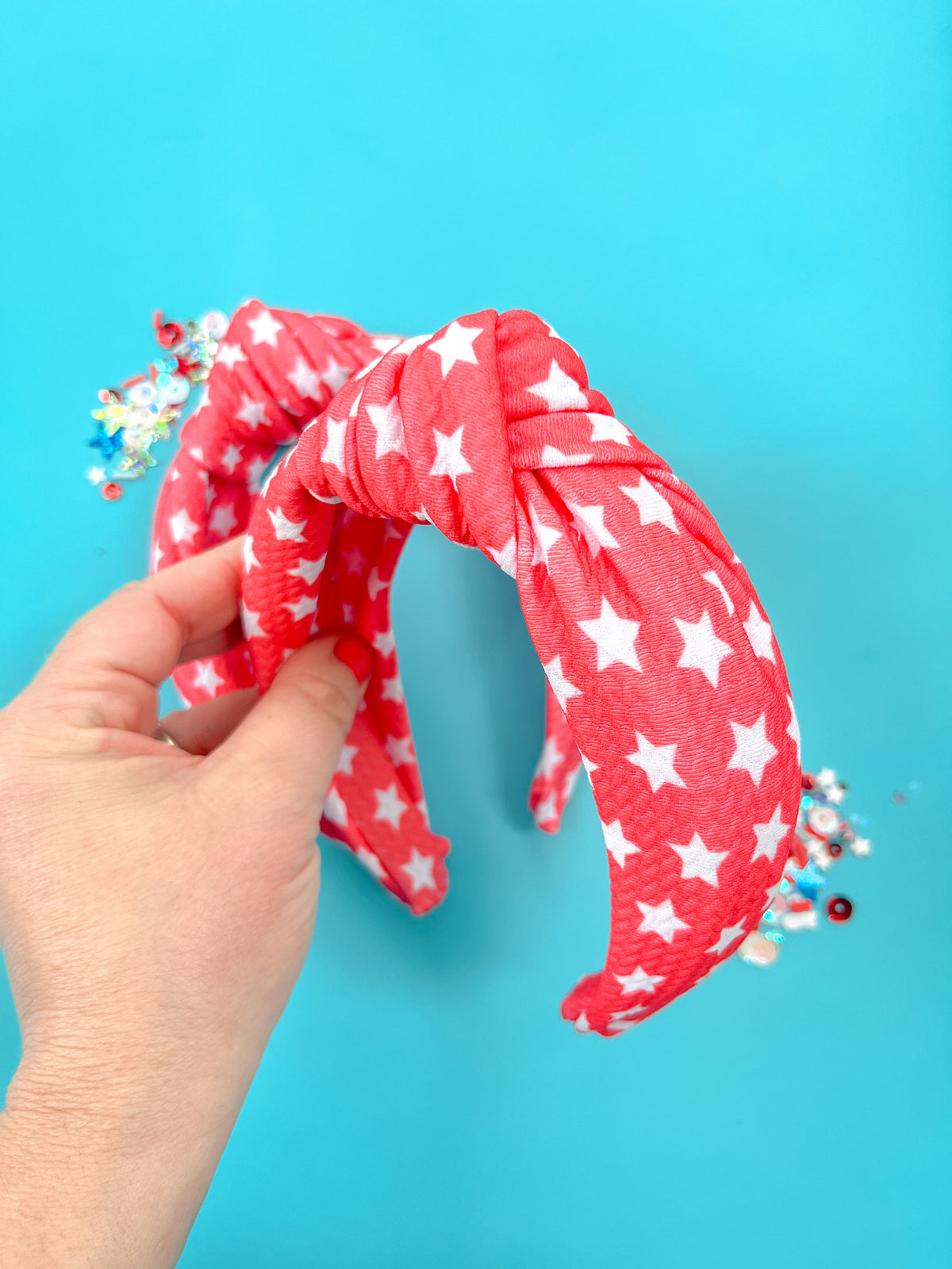 Red Star Knotted Headband