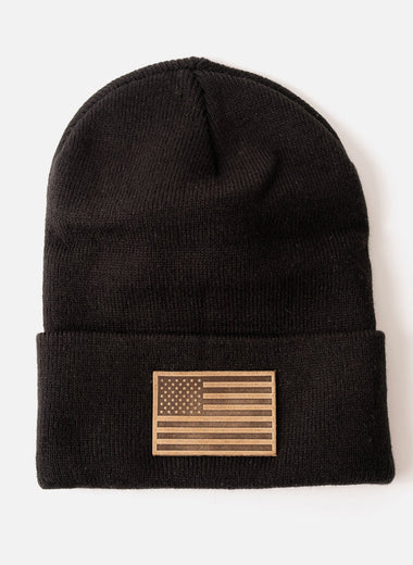 American Flag Knit Beanie