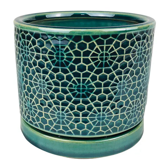 Amelia Cylinder with Attached Saucer - 5" x 4.25"