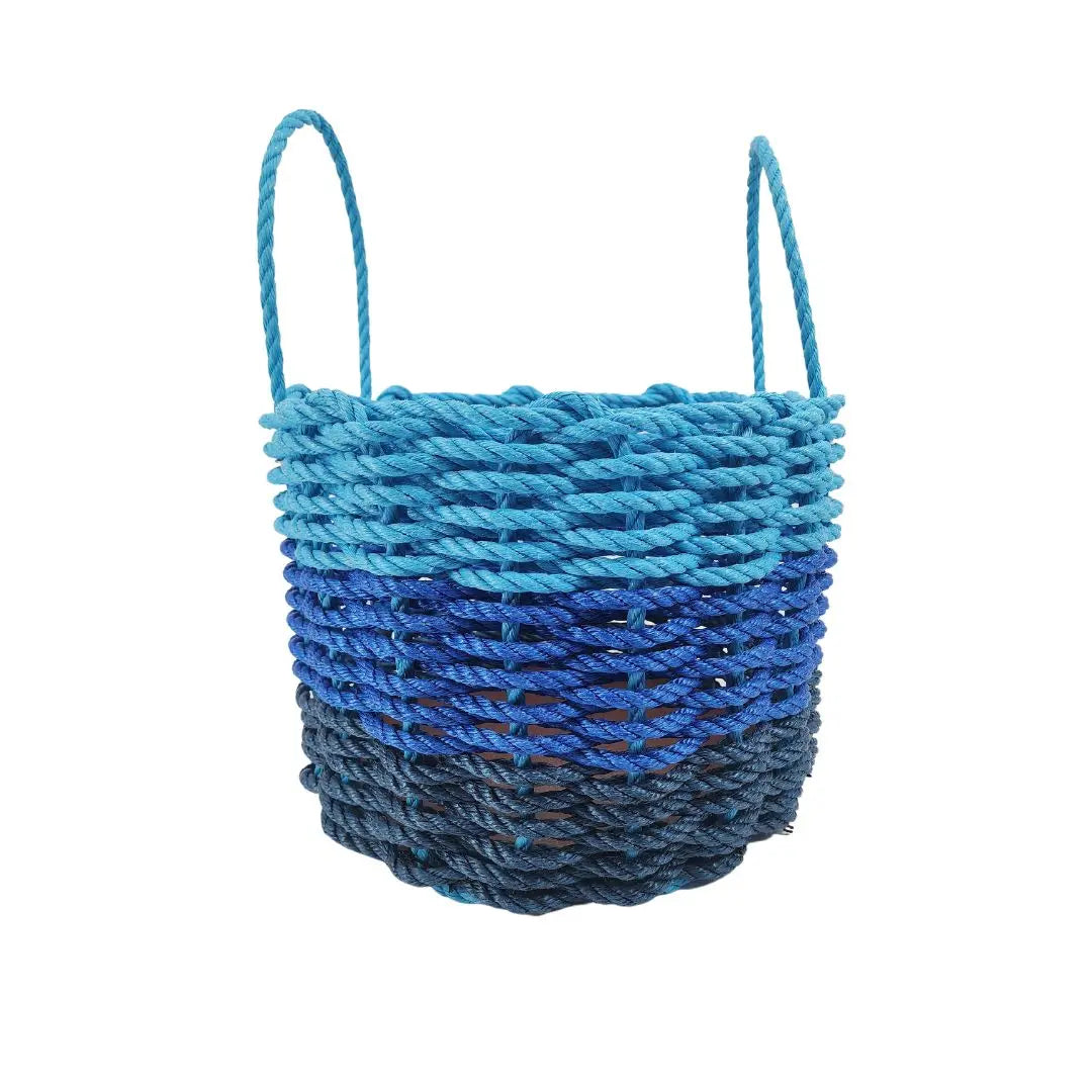 Navy Blue, Blue & Light Blue Ombre Rope Basket