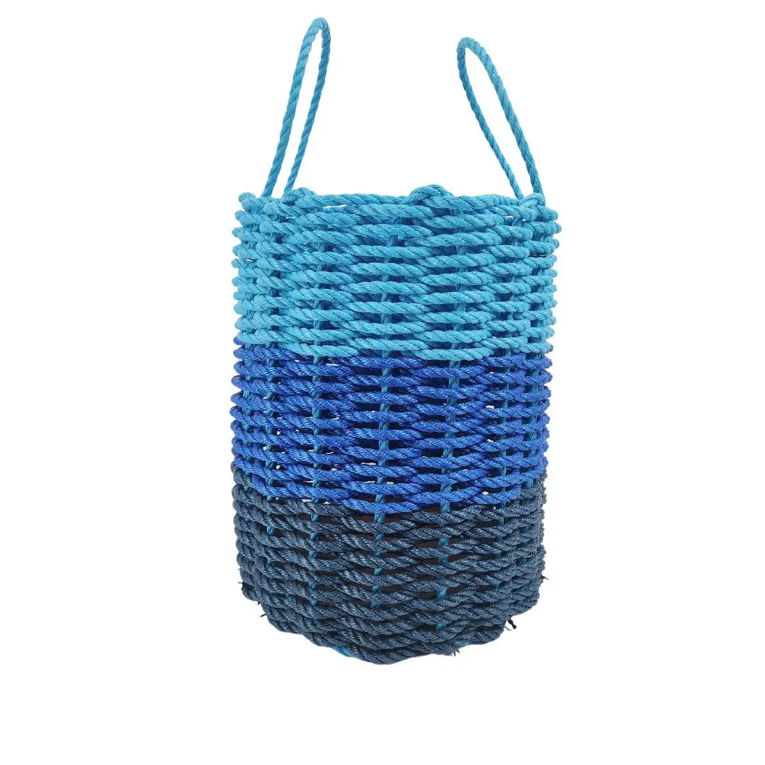 Navy Blue, Blue & Light Blue Ombre Rope Basket