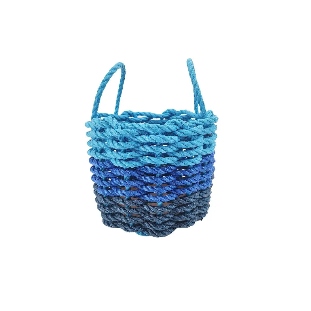 Navy Blue, Blue & Light Blue Ombre Rope Basket