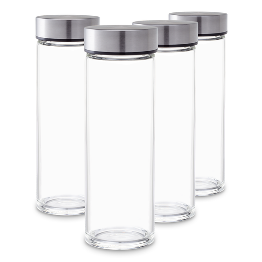 Replacement Stainless Steel Lids for Skinny Series Bottles, 16oz & 10oz sizes