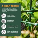 C-BITE Garden Stake Clips - Plant Support Connectors