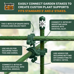 C-BITE Garden Stake Clips - Plant Support Connectors