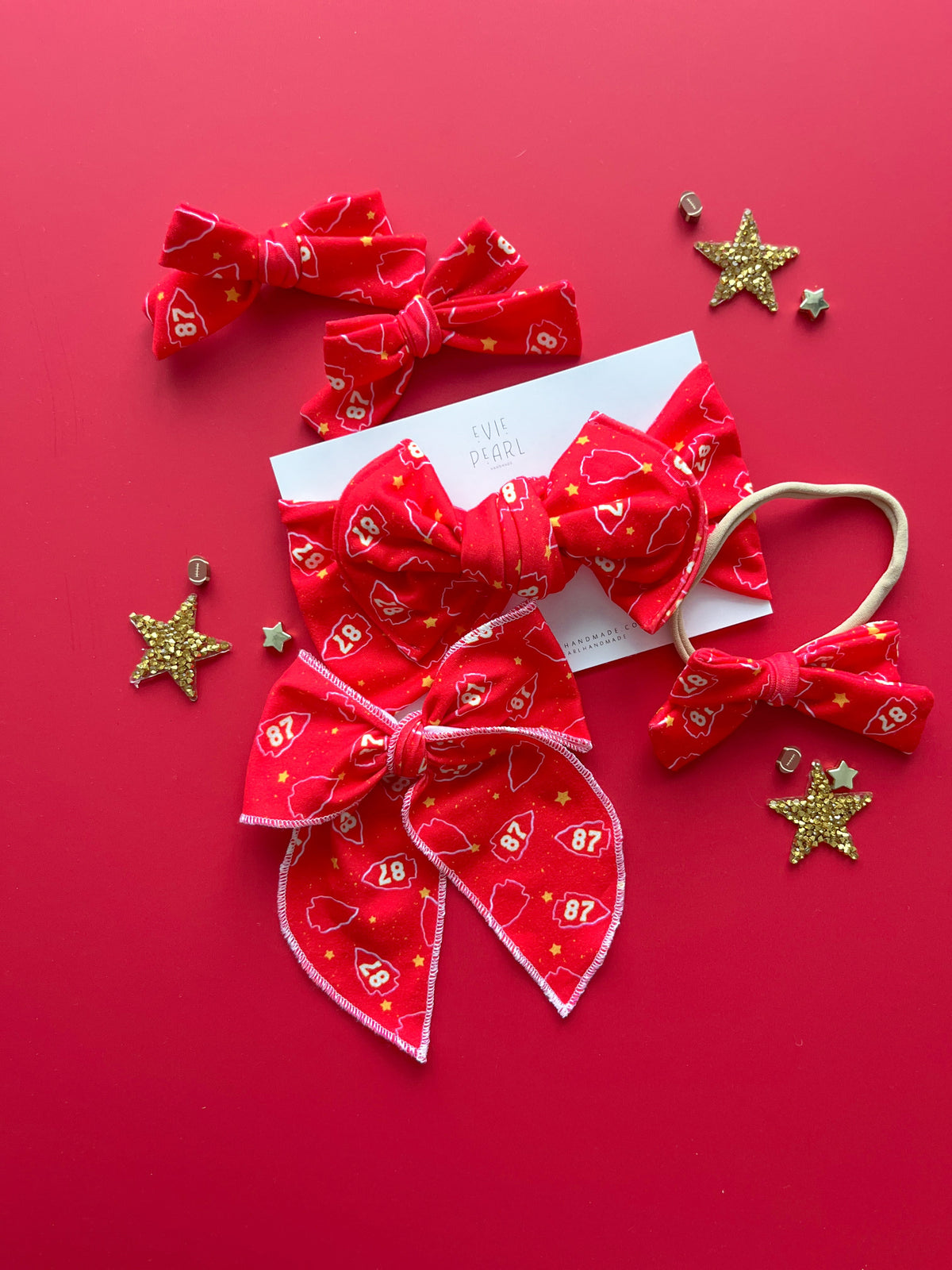 Red 87 Arrowhead Oversized Bow