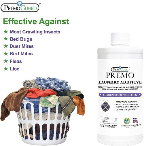 Bed Bug & Mite Laundry Additive | Non-Toxic Treatment | Premo Guard (C)