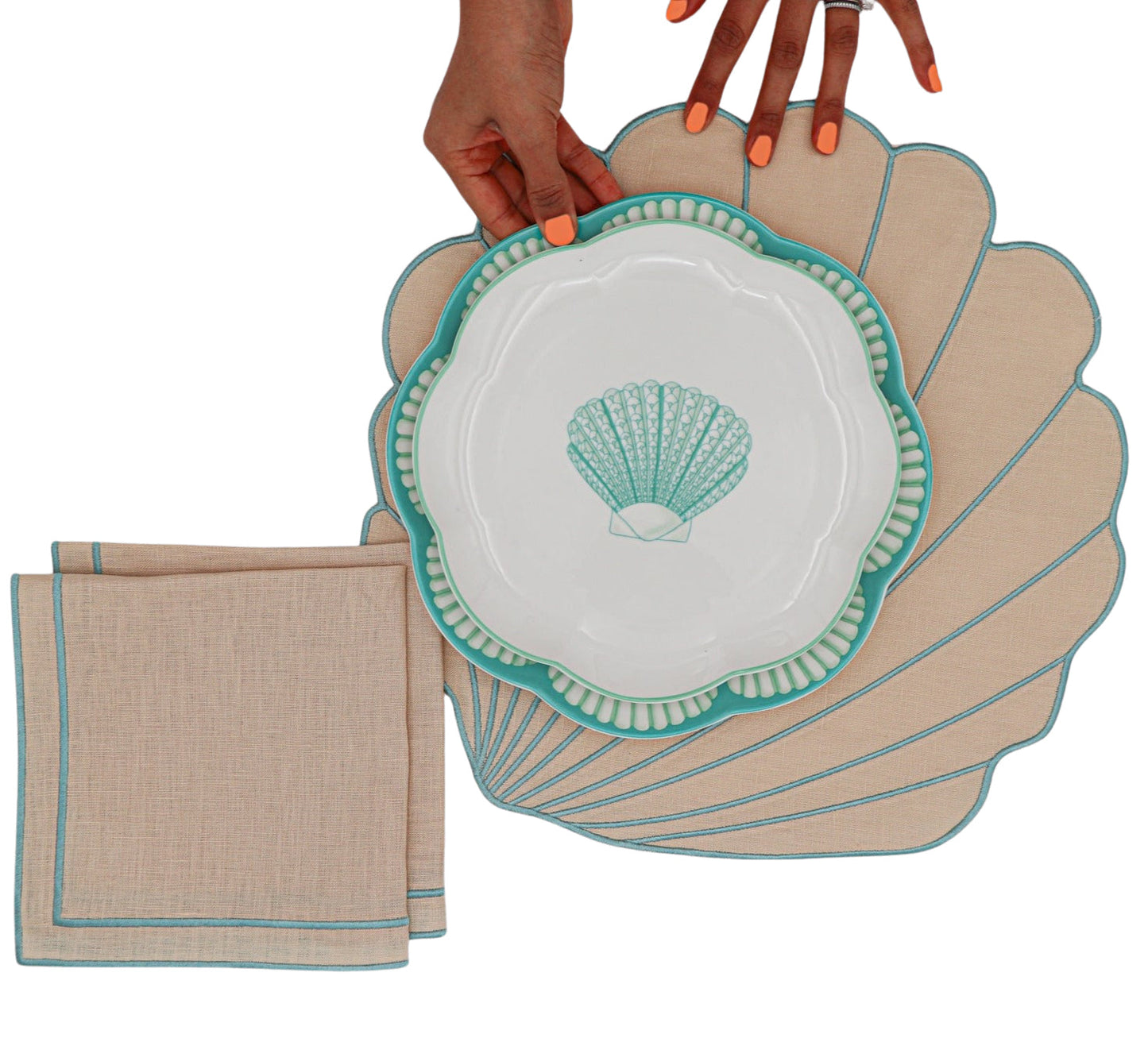 Balearic Blu Dinner Plate - Set of 4 (+1 Bonus Plate)