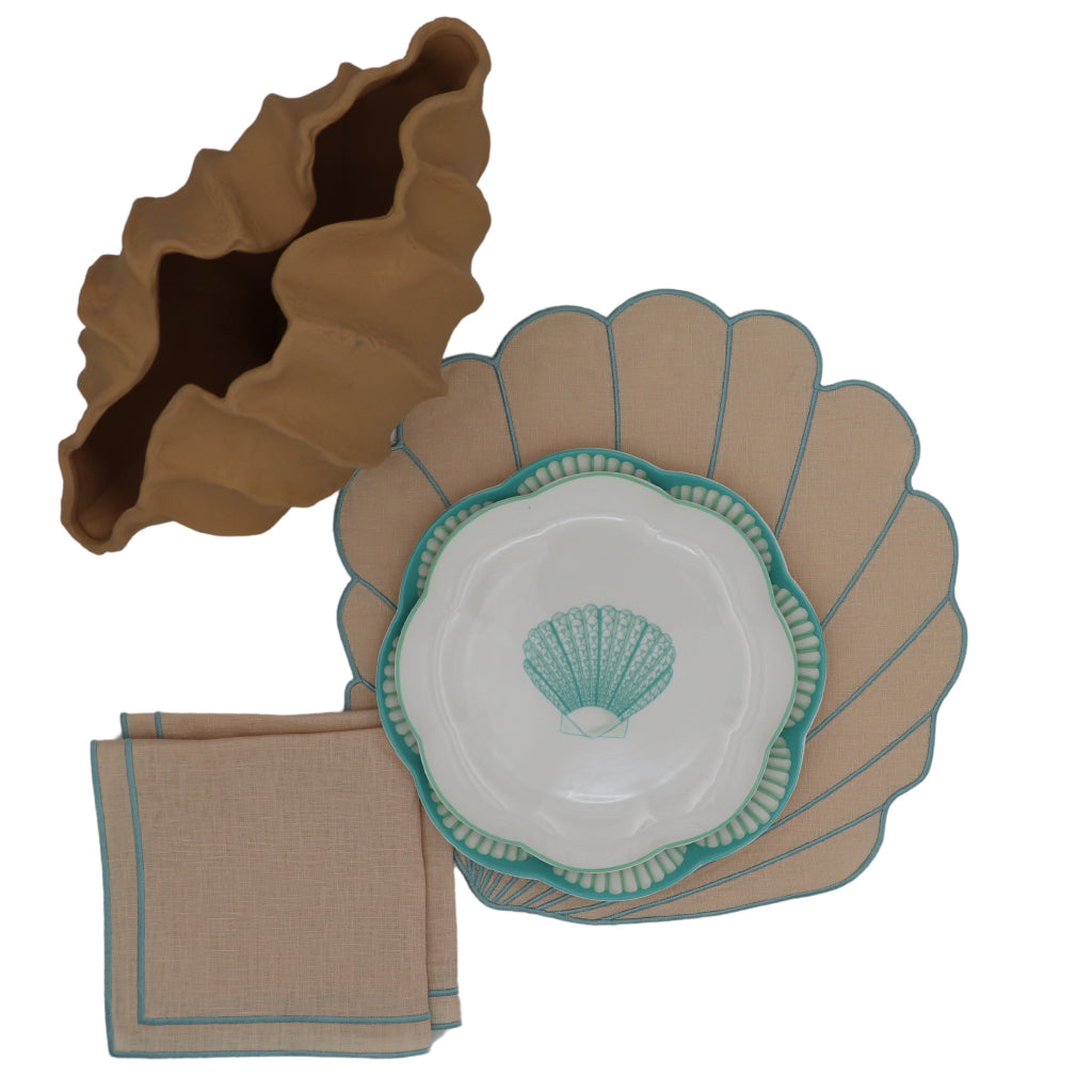 Balearic Blu Dinner Plate - Set of 4 (+1 Bonus Plate)