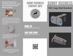 C&C Cage Wall Mount Brackets (4-Pack) – Guinea Pigs, Ferrets & Small Pets