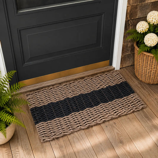 Brown & Black Lobster Rope Doormat