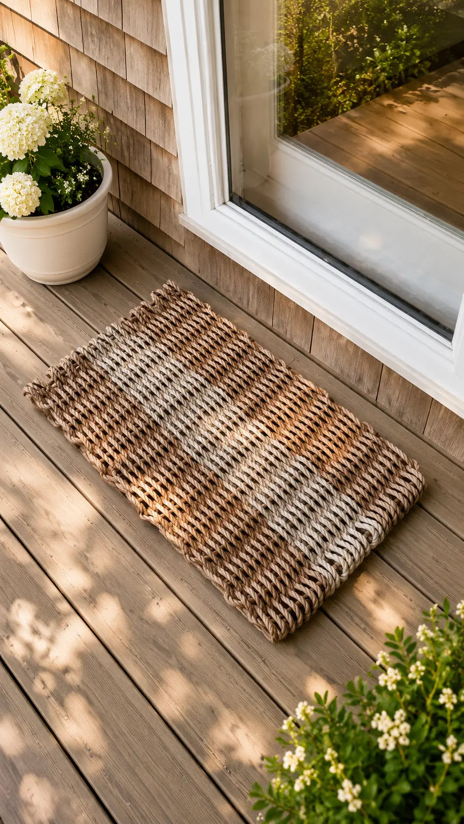 Brown & Tan Lobster Rope Doormat