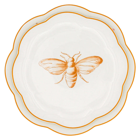 Bumble Voyage Scalloped Ceramic Dinner Plates – Case of 12 (+3 Bonus Plates)