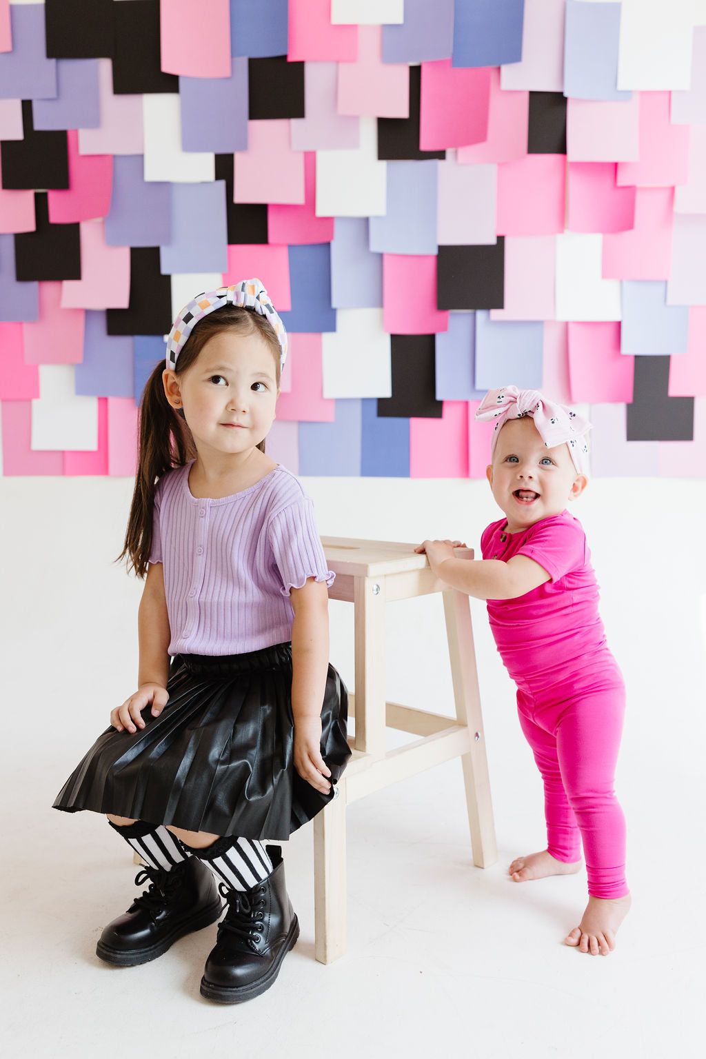 Pink|Skull Baby Bow Turban One Size Fits Most