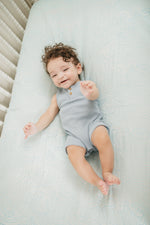 Organic Crashing Sea Waves Bamboo Cotton Blend Crib Sheet