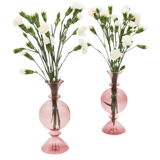 Cherry Blossom Bauble Glass Vases – Pair