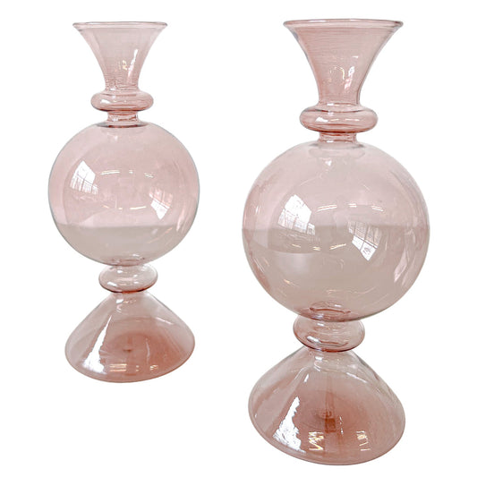Cherry Blossom Bauble Glass Vases – Pair