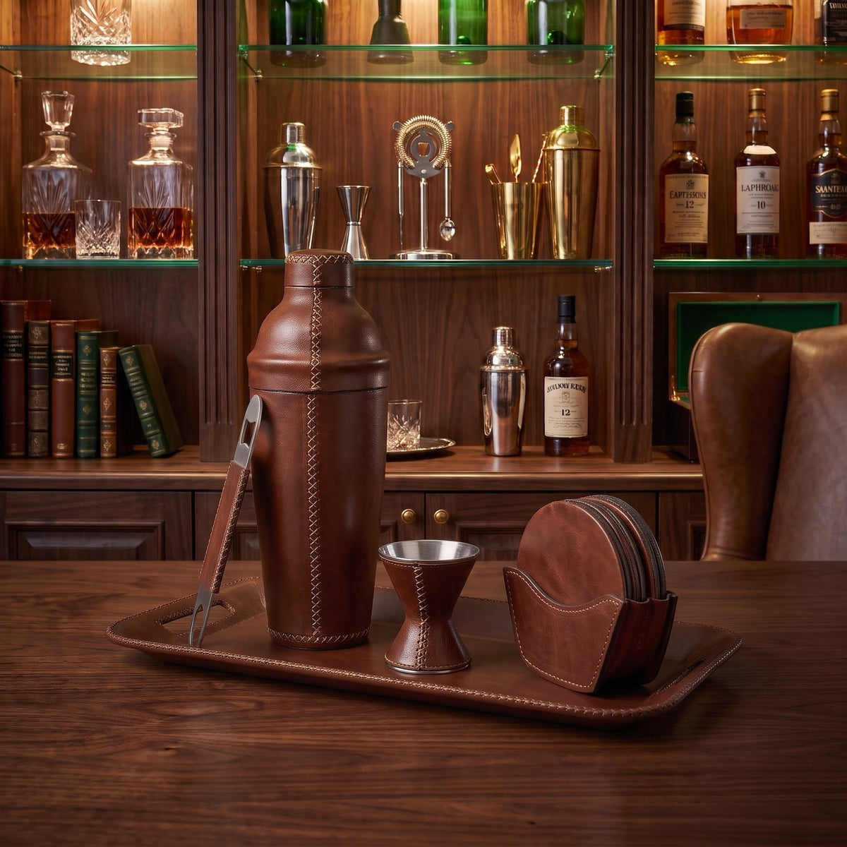 Salud | The All Leather Cocktail Shaker Collection