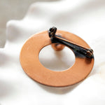 Copper Circle and Ball Accent Brooch
