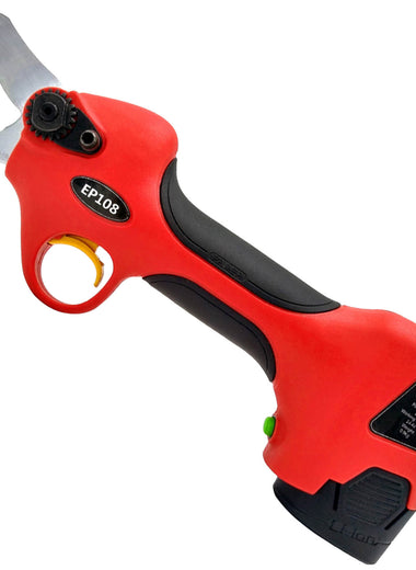 Cordless electric hand-pruner, 2 batteries, charger, 1-inch cut