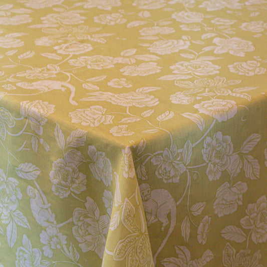 Eden Flora Parlour Premium Linen Tablecloth