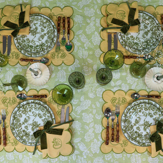 Eden Flora Parlour Premium Linen Tablecloth